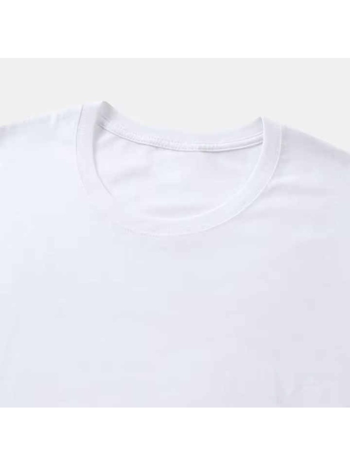 220grams Thick Cotton T Shirt Men Drop Shoulders Screen Printing T-shirt for Men