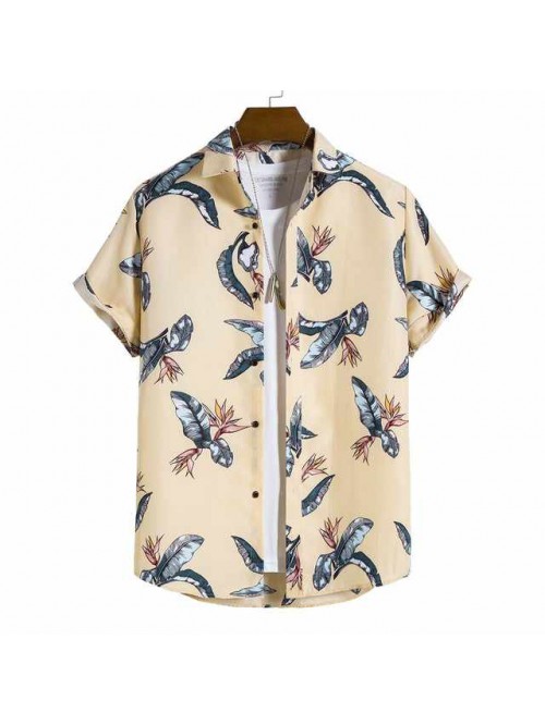 Hawaiian Mens shirt Vintage Feather 3d Print Shirt...