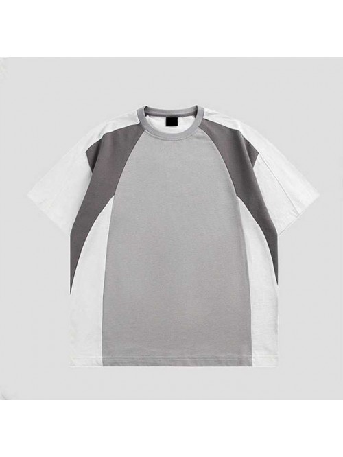 Men's 100% Cotton Patchwork T-shirt  300 Gsm Heavy...