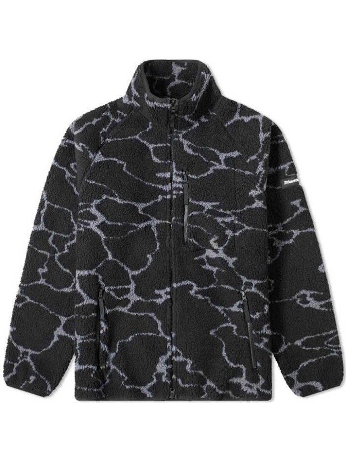 Winter Thick Jacquard Pattern Casual Men's Sherpa Fleece Jacket