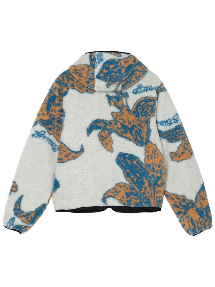 High Quality Winter Warm Plain Jacquard Hood Polar Fleece Jacket