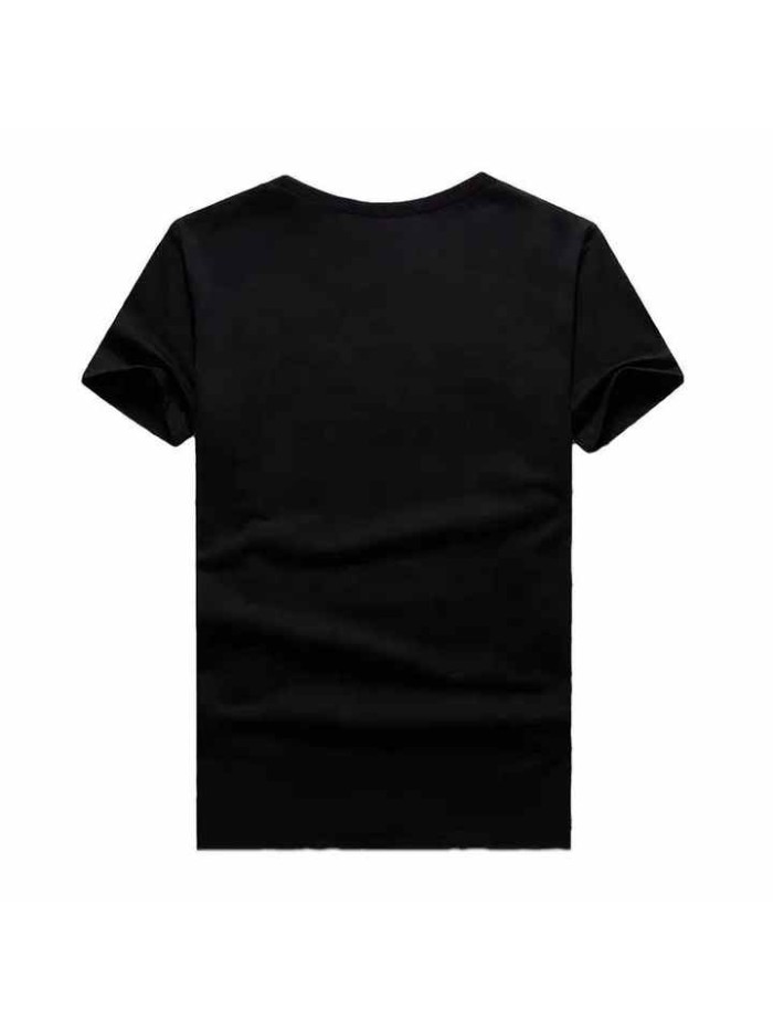 Hot Selling 100% Cotton Men's round Neck T-Shirt New Design Fashion with Rhinestone Short Sleeve O-Neck T-Shirts for Men