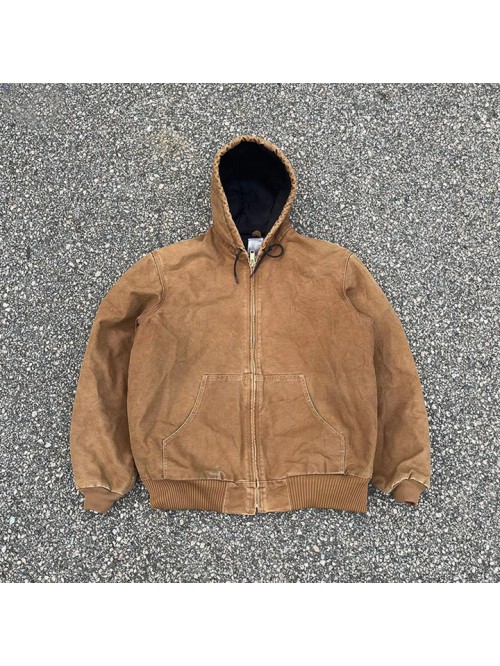 Vintage Faded Washed Retro Zip up Carpenter Detroi...